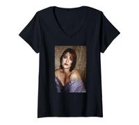 Mujer Los Archivos X Dana Scully Gillian Anderson por Michael Grecco Camiseta Cuello V
