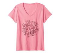 Mujer Los atrevidos ganadores Visten Rosa para la Familia Mud Run Trail Mudding Squad Camiseta Cuello V