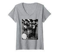 Mujer Los Beatles Paul George John & Ringo Gracias a Tus Estrellas de la Suerte Camiseta Cuello V