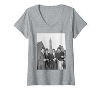 Mujer Los Beatles Paul George Ringo y John Lennon Blackpool 1964 Camiseta Cuello V