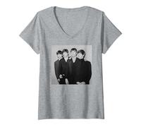 Mujer Los Beatles Paul Mccartney John Lennon & Co 1963 Camiseta Cuello V