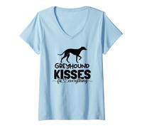 Mujer Los Besos de geryhound lo arreglan Todo. Camiseta Cuello V