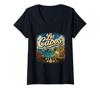 Mujer Los Cabos Viaje a México Los Cabos Travel Baja California Camiseta Cuello V