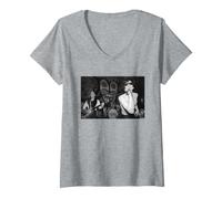 Mujer Los calambres Lux Interior Live 1979 por David Corio Camiseta Cuello V