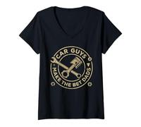 Mujer Los chicos del coche son los mejores papás, divertido padre mecánico de garaje Camiseta Cuello V