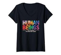 Mujer Los colores 100% orgánicos del ser humano pueden variar LGBTQ Camiseta Cuello V