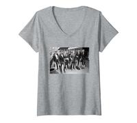 Mujer Los Corredores de Medianoche de Dexys Vienen a Eileen por David Corio Camiseta Cuello V