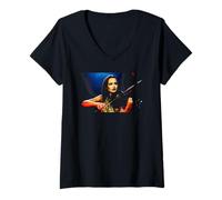 Mujer Los Corrs Live Sharon Corr Violín En La Era Azul 2001 Camiseta Cuello V