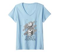 Mujer Los datos o no sucedieron | Funny Big Data Science Analyst Camiseta Cuello V