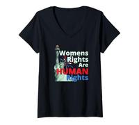 Mujer Los derechos de las mujeres son una opción profesional de derechos humanos Camiseta Cuello V
