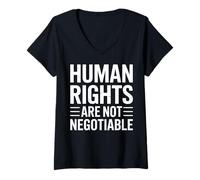 Mujer Los Derechos Humanos no Son una Igualdad activista negociable Camiseta Cuello V