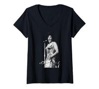 Mujer Los Diamantes de Dame Shirley Bassey Singer están Vivos para Siempre Camiseta Cuello V