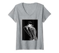 Mujer Los estranguladores de Ian Dury Hugh Cornwell benefician a Virginia Turbett Camiseta Cuello V