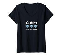 Mujer Los gestalts Son mi lenguaje de Amor Patólogo del Habla Camiseta Cuello V