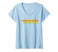 Mujer Los Goonies Movie Logo Friends Adventure Classic 80s 90s Diversión Camiseta Cuello V