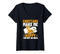 Mujer Los guepardos me Hacen Feliz, tú no Eres Tan Gracioso, Guepardo Camiseta Cuello V