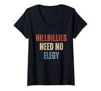 Mujer Los Hillbillies no Necesitan elegía, Vintage, Retro Camiseta Cuello V