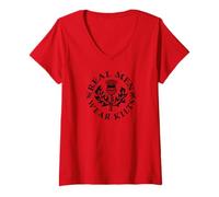 Mujer Los Hombres Reales Usan Kilts Thistle Camiseta Cuello V