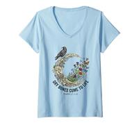 Mujer Los Huesos Secos Cobran Vida Biblia Cristiana Luna Floral Camiseta Cuello V