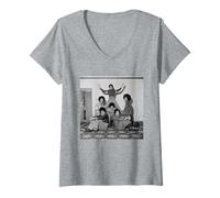 Mujer Los Jackson 5 se convierten en 6 con Randy & Michael Jackson Camiseta Cuello V
