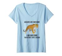 Mujer Los jaguares Son increíbles, Soy increíble, por lo Tanto, Soy un Jaguar Camiseta Cuello V