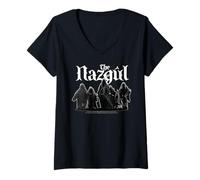 Mujer Los Jinetes Oscuros Nazgûl Arte de la Tierra Media Camiseta Cuello V