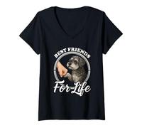 Mujer Los Mejores Amigos de Schnoodle Lover diseñan un Hermoso Perro Schnoodle Camiseta Cuello V