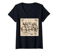 Mujer Los Padres Fundadores Béisbol Holiday All-Stars 1776 American Camiseta Cuello V
