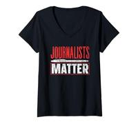Mujer Los Periodistas Importan Pulse Periodismo Periodista Camiseta Cuello V