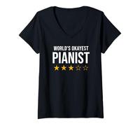 Mujer Los pianistas más Buenos del Mundo Camiseta Cuello V