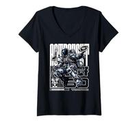 Mujer Los Robots astronautas de Ciencia ficción gobiernan Las Galaxias Camiseta Cuello V
