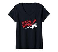 Mujer Los Soprano Oficial Mafia Crime Drama TV | PAPL1364 Camiseta Cuello V