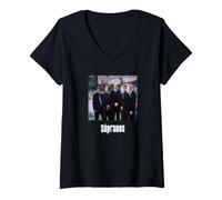 Mujer Los Soprano Oficial Mafia Crime Drama TV | PAPL2587 Camiseta Cuello V