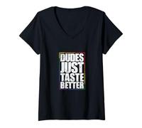Mujer Los Tipos Simplemente Saben Mejor Deseo de más LGBT Camiseta Cuello V