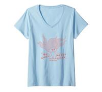 Mujer Los Trolls están Desnudos, no Les Importa, Vibraciones Divertidas Camiseta Cuello V