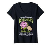 Mujer Los Viejos botánicos Nunca Mueren, Solo marchitan la Flor Camiseta Cuello V