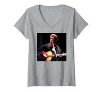 Mujer Lou Reed Cantante Velvet Underground 1997 Camiseta Cuello V