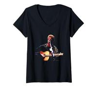 Mujer Lou Reed Velvet Underground Cantante 1997 Camiseta Cuello V