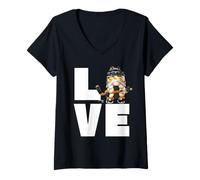 Mujer Love Hockey Graphic For Women Winter GNOME Ice Hockey Girl Camiseta Cuello V