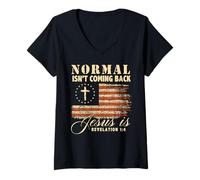 Mujer Love In Faith Normal ISN’t Coming Back Christian Camiseta Cuello V