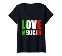 Mujer Love Mexican Vacation Beach Matching Family Group Latinx Camiseta Cuello V