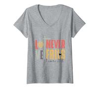 Mujer Love Never Fails - Verso Cristiano Inspirado en la fe Camiseta Cuello V