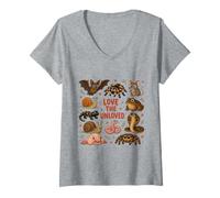 Mujer Love The Unloved Cute Wildlife Animals Retro Cartoon Nature Camiseta Cuello V