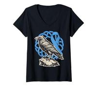 Mujer Lucha contra el cáncer de próstata - Celtic Husband Viking Norse Raven Camiseta Cuello V