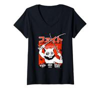 Mujer Lucha contra tu Futuro es Ahora un Estilo Salvaje Valiente Camiseta Cuello V