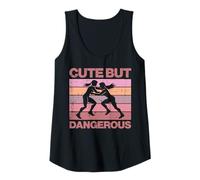 Mujer Lucha Libre Lindo Pero Peligroso Luchador Mujeres niñas niños Adolescentes Camiseta sin Mangas
