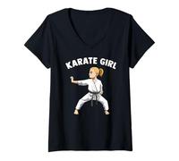 Mujer Luchadora De MMA Y Karate Camiseta Cuello V