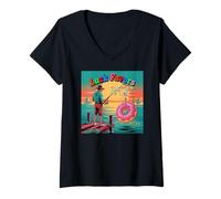 Mujer Luck Favors The Angler with The Last Donut Camiseta Cuello V