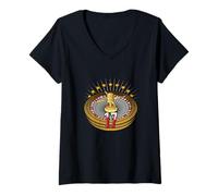 Mujer Lucky Number 17 Camisetas Ruleta Rueda Gambling Vegas Style Camiseta Cuello V