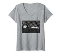 Mujer Lucy LIU Mata al Actor de los ángeles de Bill Charlie por Michael Grecco Camiseta Cuello V